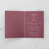 Elegante Lotus Wedding Invitation Card Einladung (Innenseite)