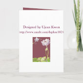 Elegante Lotus Wedding Invitation Card Einladung (Rückseite)