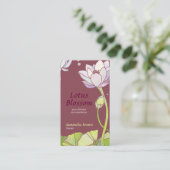 Elegante Lotus Wellness-Center Massage Visitenkarte (Stehend Vorderseite)