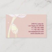 Elegante Lotus Wellness-Center Massage Visitenkarte (Rückseite)