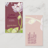 Elegante Lotus Wellness-Center Massage Visitenkarte (Vorne/Hinten)