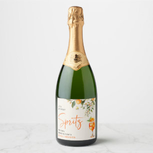 Elegante 'Love at First Spritz'-Bridal-Shower Schaumweinetikett