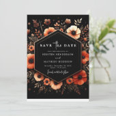 Elegante Lovely Terracotta Wedding Save The Date (Stehend Vorderseite)
