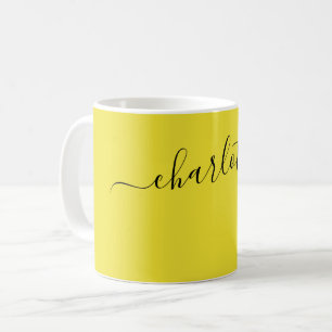 Elegante Löwenzahn-Farbe Moderner Name Personalisi Kaffeetasse