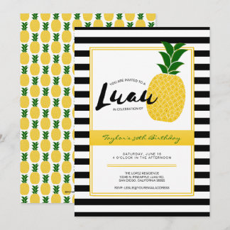 Elegante Luau-Ananas-Party-Einladung Einladung