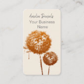 Elegante Lüster-Uhr auf Cream Business Card Visitenkarte (Vorderseite)