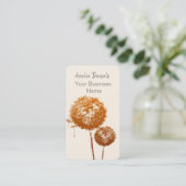 Elegante Lüster-Uhr auf Cream Business Card Visitenkarte (Stehend Vorderseite)