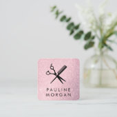 Elegante Lux Glitzer Quadratische Visitenkarte (Stehend Vorderseite)