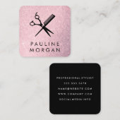 Elegante Lux Glitzer Quadratische Visitenkarte (Vorne/Hinten)