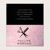 Elegante Lux Glitzer Visitenkarten (Außenseite Aufgefaltet)