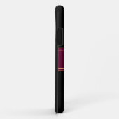 Elegante Luxe Burgundy Black Art Deco JINGLE Text Case-Mate iPhone Hülle (Hinten/Rechts)