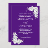 Elegante Luxe Wedding Einladung - Moderne (Vorne/Hinten)