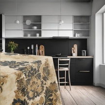 Elegante Luxuriöse Black Gold Beige Elfenbeindach