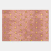 Elegante luxuriöse goldene Urlaubspapiere Geschenkpapier Set (Vorderseite 3)