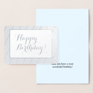 Elegante, luxuriöse "Happy Birthday" Card Folienkarte