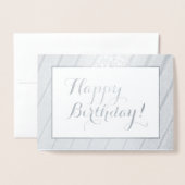 Elegante, luxuriöse "Happy Birthday" Card Folienkarte (Vorderseite mit Umschlag)