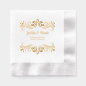 Elegante Luxuriöse Hochzeit Servietten Mit Folie (Vorderseite)