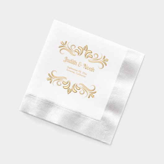 Elegante Luxuriöse Hochzeit Servietten Mit Folie (Links)