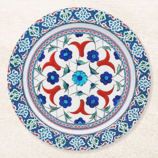 Elegante Luxuriöse Paper-Untersetzer Runder Pappuntersetzer (Vorderseite)