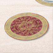 Elegante Luxuriöse Paper-Untersetzer Runder Pappuntersetzer (Angewinkelt)