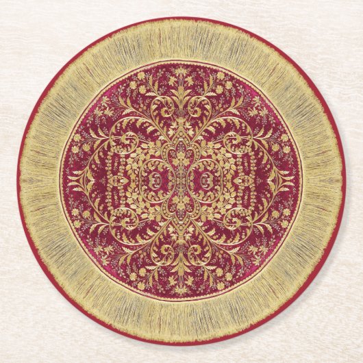 Elegante Luxuriöse Paper-Untersetzer Runder Pappuntersetzer (Vorderseite)