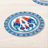 Elegante Luxuriöse Paper-Untersetzer Runder Pappuntersetzer (Angewinkelt)