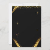 Elegante Luxury Black & Gold Graduation Party Einladung (Rückseite)