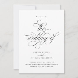 Elegante Luxury Calligraphy Script Wedding Einladung