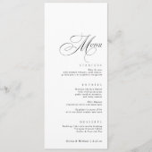Elegante Luxury Calligraphy Wedding Menükarte (Vorderseite)