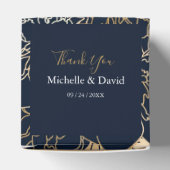 Elegante Luxury Gold Florals Gastgeschenk Hochzeit Geschenkschachtel (Oben)