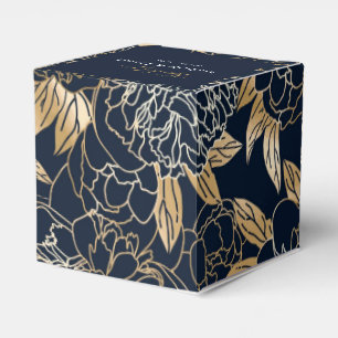 Elegante Luxury Gold Florals Gastgeschenk Hochzeit Geschenkschachtel
