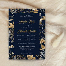 Elegante Luxury Gold Florals Wedding