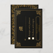 Elegante Luxury RSVP Card (Vorne/Hinten)