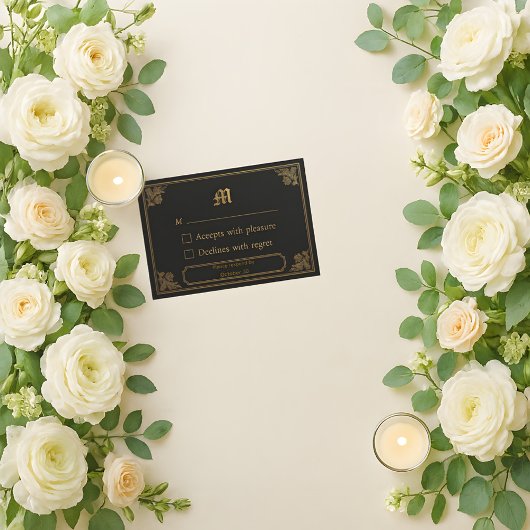 Elegante Luxury RSVP Card Karte
