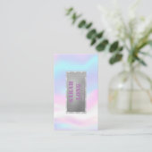 Elegante Luxury Sweet Holographic Business Card Visitenkarte (Stehend Vorderseite)