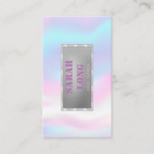 Elegante Luxury Sweet Holographic Business Card Visitenkarte (Vorderseite)