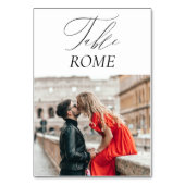 Elegante Luxury Travel Hochzeit in Urlaubsort Tischnummer (Vorderseite)