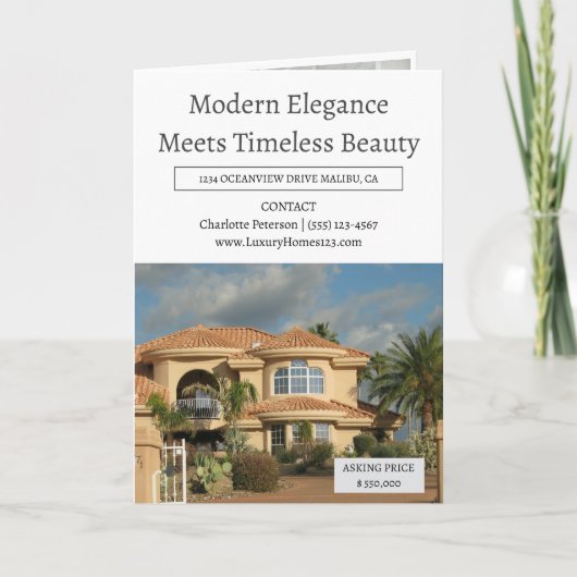 Elegante Luxus-Anwesen-Broschüre Programm (Vorderseite)