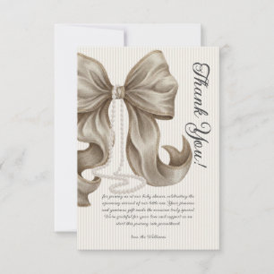Elegante Luxus-Baby-Party Dankeskarte