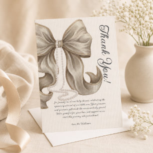 Elegante Luxus-Baby-Party Dankeskarte