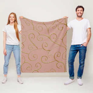 Elegante Luxus-Barock-Decke aus Fleece