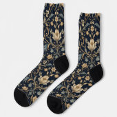 Elegante Luxus-Blumenfiligran Socken (Linkes Detail)