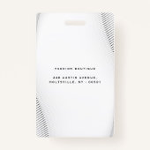 Elegante Luxus Boutique White Gold Ausweis (Rückseite)