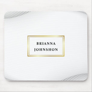 Elegante Luxus Boutique White Gold Mousepad