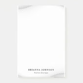 Elegante Luxus Boutique White Gold Post-it Klebezettel (Vorderseite)