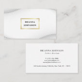 Elegante Luxus Boutique White Gold Visitenkarte (Vorne/Hinten)