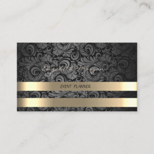 Elegante Luxus Damast, falsche Goldstreifen Visitenkarte