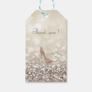 Elegante Luxus Elegant Glitzernde Bokeh, Absatz Geschenkanhänger