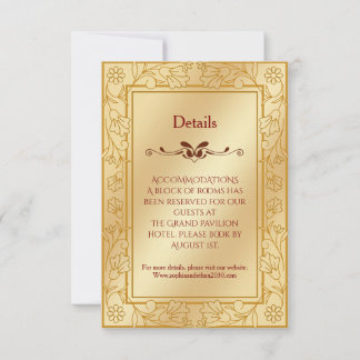 Elegante Luxus Gold Metallische Hochzeitsdetails K
