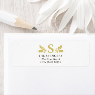 Elegante Luxus-Goldfolie-Monogramm-Weihnachten